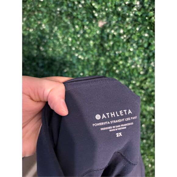 Athleta Straight Leg Powervita Pants Sz 2XL Blue - Picture 3 of 4